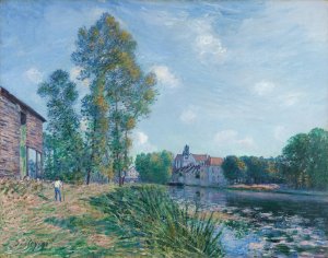 Le Loing a Moret, En ete by Alfred Sisley Oil Painting