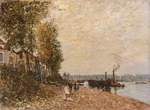 Le remorqueur, le Loing a Saint-Mammes Oil painting by Alfred Sisley