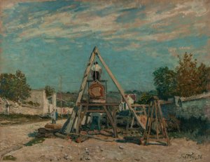 Les scieurs de long by Alfred Sisley Oil Painting