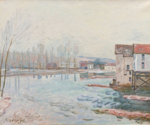 L'hiver a Moret by Alfred Sisley Oil Painting