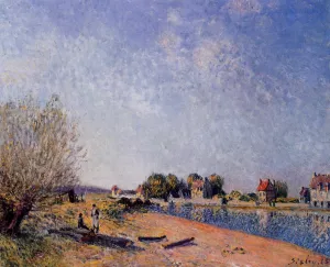 Loing Canal at Saint-Mammes by Alfred Sisley Oil Painting