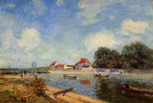 Loing Dam at Saint-Mammes by Alfred Sisley Oil Painting