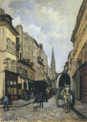 Main Street in Argenteuil by Alfred Sisley Oil Painting