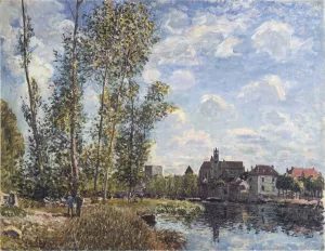 May Afternoon on the Loing by Alfred Sisley Oil Painting