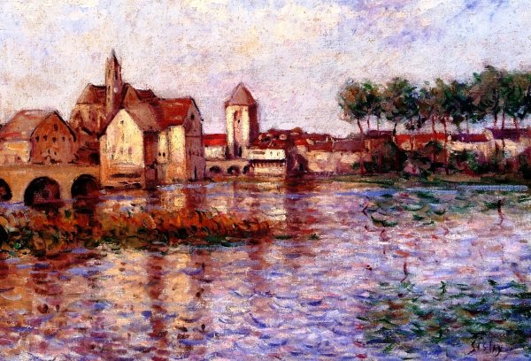 Main Product Photo of Moret-sur-Loing Painting by Alfred Sisley