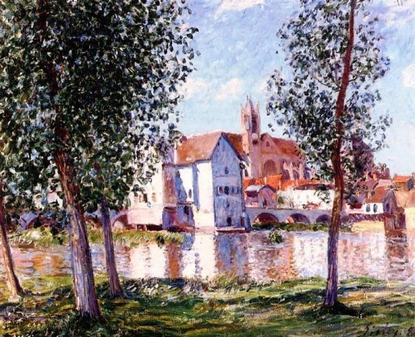 Moret-sur-Loing by Alfred Sisley - Hand-Painted Oil Painting Reproduction