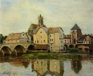 Moret-sur-Loing, Morning by Alfred Sisley Oil Painting