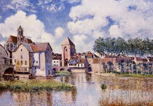 Moret-sur-Loing: the Porte de Bourgogne by Alfred Sisley Oil Painting