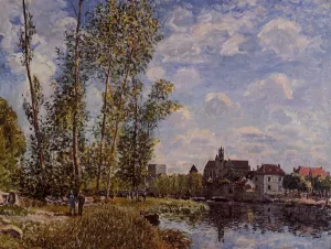 Moret, View from the Loing, May Afternoon by Alfred Sisley Oil Painting