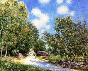Morning, Along the Wood, in the Month of June by Alfred Sisley Oil Painting