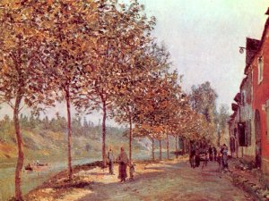 Morning in June also known as Saint-Mammes et les Coteaux de la Celle Oil painting by Alfred Sisley