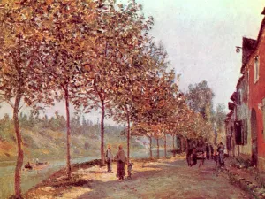 Morning in June also known as Saint-Mammes et les Coteaux de la Celle by Alfred Sisley Oil Painting