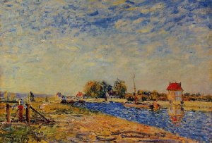 Morning Sun, Saint-Mammes by Alfred Sisley Oil Painting