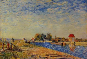 Morning Sun, Saint-Mammes by Alfred Sisley - Oil Painting Reproduction