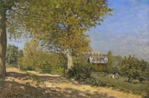 Near Louveciennes by Alfred Sisley - Oil Painting Reproduction