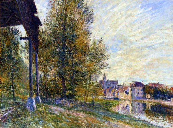 Main Product Photo of Near Moret-sur-Loing Painting by Alfred Sisley