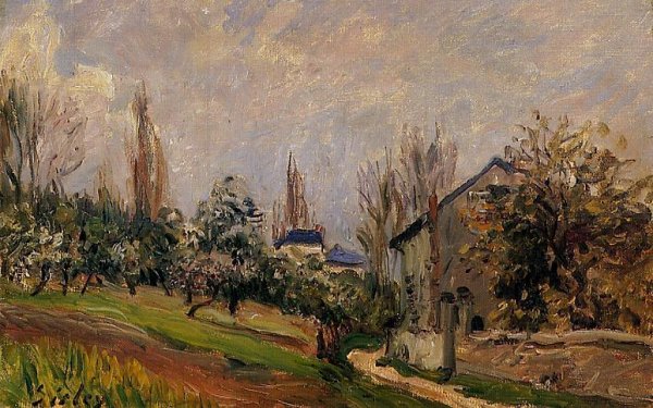 Near Moret by Alfred Sisley - Hand-Painted Oil Painting Reproduction
