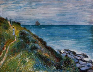 On the Cliffs, Langland Bay, Wales by Alfred Sisley Oil Painting