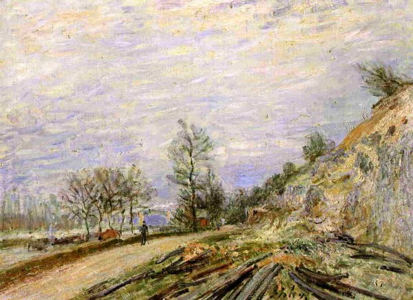 On the Road from Moret by Alfred Sisley - Hand-Painted Oil Painting Reproduction