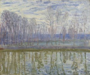 On the Shores of Loing by Alfred Sisley Oil Painting