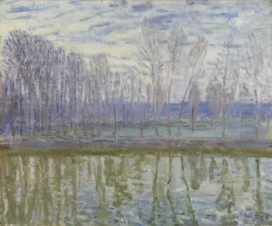 On the Shores of Loing Oil painting by Alfred Sisley