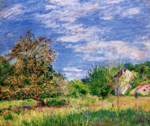 Orchard in Spring by Alfred Sisley Oil Painting