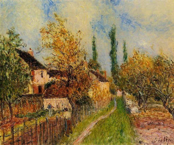 Main Product Photo of Path at Sablons Painting by Alfred Sisley