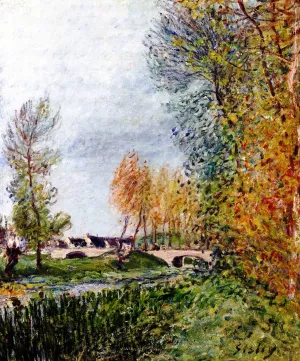 Pont on the Orvanne by Alfred Sisley Oil Painting