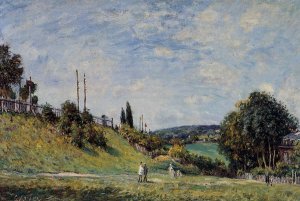 Railroad Embankment at Sevres by Alfred Sisley Oil Painting