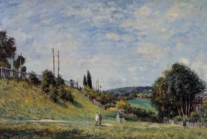 Railroad Embankment at Sevres by Alfred Sisley Oil Painting