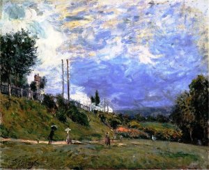 Railroad Near Sevres by Alfred Sisley Oil Painting