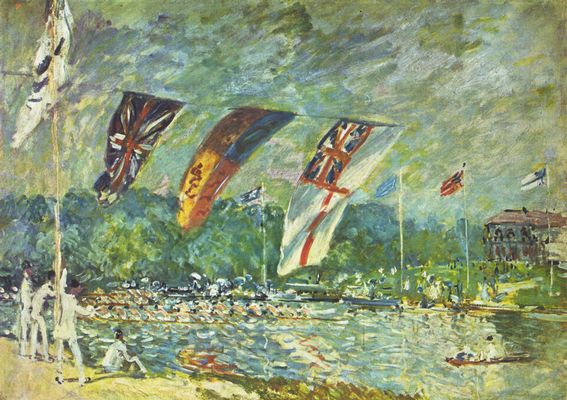 Main Product Photo of Regatta at Molesey Painting by Alfred Sisley