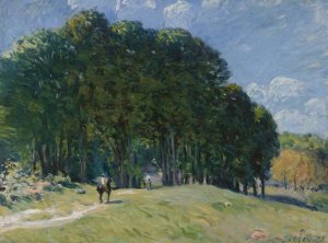 Rider at the Edge of the Forest by Alfred Sisley Oil Painting