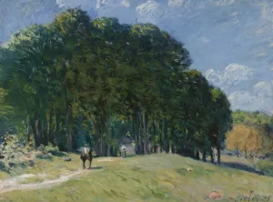 Rider at the Edge of the Forest by Alfred Sisley - Oil Painting Reproduction