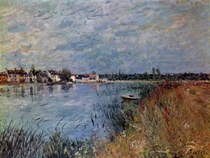 Riverbank at Saint-Mammes by Alfred Sisley - Oil Painting Reproduction