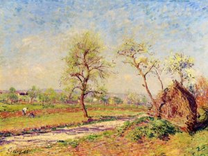 Road at Veneux by Alfred Sisley Oil Painting