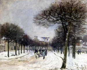 Road from Saint-Germain to Marly by Alfred Sisley - Oil Painting Reproduction