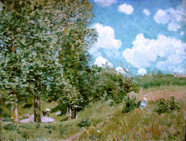Road from Versailles to Saint-Germain by Alfred Sisley - Hand-Painted Oil Painting Reproduction