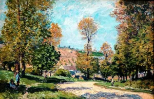 Road to Louveciennes by Alfred Sisley - Oil Painting Reproduction