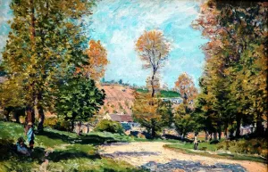 Road to Louveciennes Oil painting by Alfred Sisley