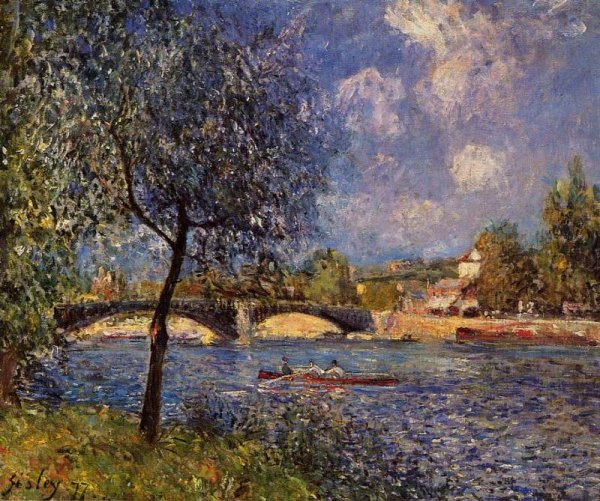 Main Product Photo of Rowers Painting by Alfred Sisley