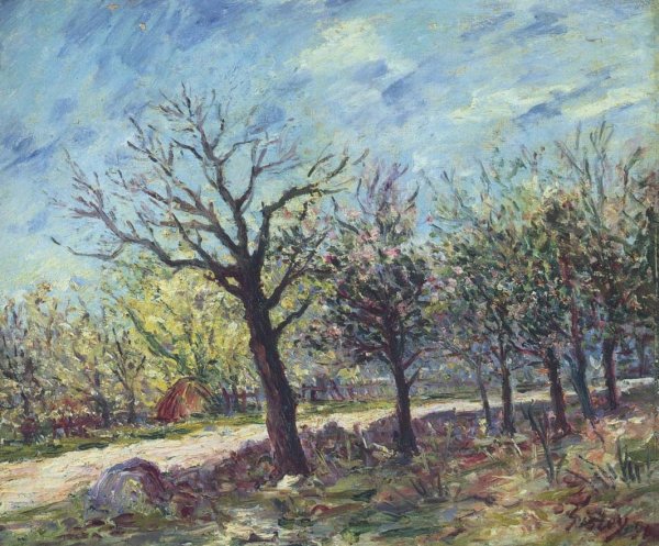 Main Product Photo of Sablons in Spring Painting by Alfred Sisley