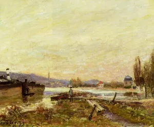 Saint-Cloud, Banks of the Seine by Alfred Sisley - Oil Painting Reproduction