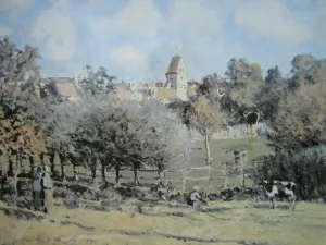 Saint Lubin Church painting by Alfred Sisley