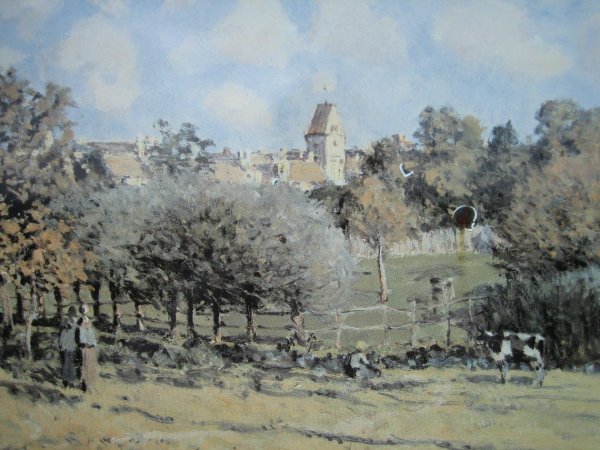 Saint Lubin Church by Alfred Sisley - Hand-Painted Oil Painting Reproduction