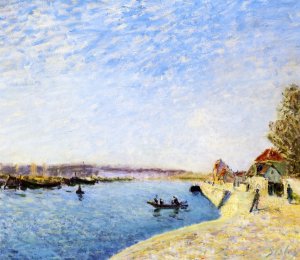 Saint-Mammes and the Banks of the Loing by Alfred Sisley Oil Painting