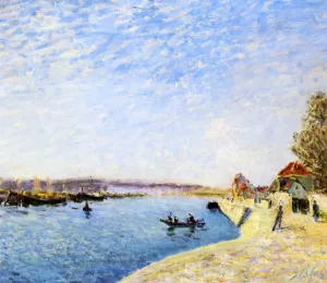 Saint-Mammes and the Banks of the Loing by Alfred Sisley Oil Painting