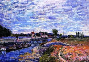 Saint-Mammes Dam II by Alfred Sisley Oil Painting
