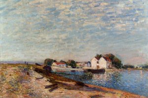 Saint-Mammes Dam by Alfred Sisley Oil Painting