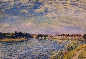 Saint-Mammes - Evening by Alfred Sisley Oil Painting
